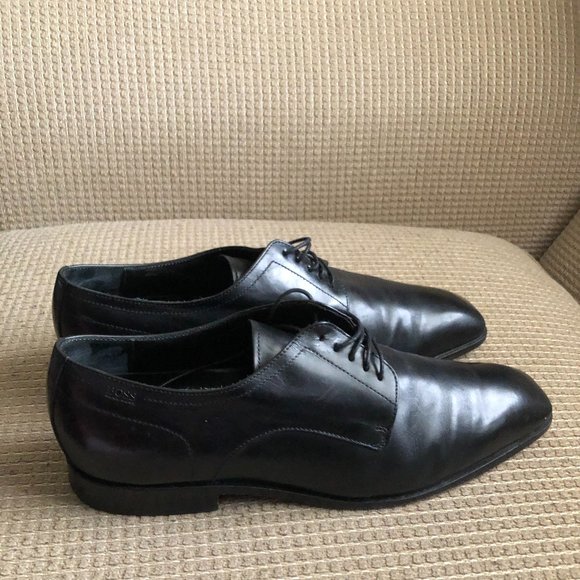 Hugo Boss Recco Black 5-Eye Leather Oxfords main image 13